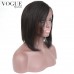 Silky Straight Short Human Hair Bob Wigs,Lace Front Wigs Bob Brazilian Hair Wig,About 14 inches,250 High Density
